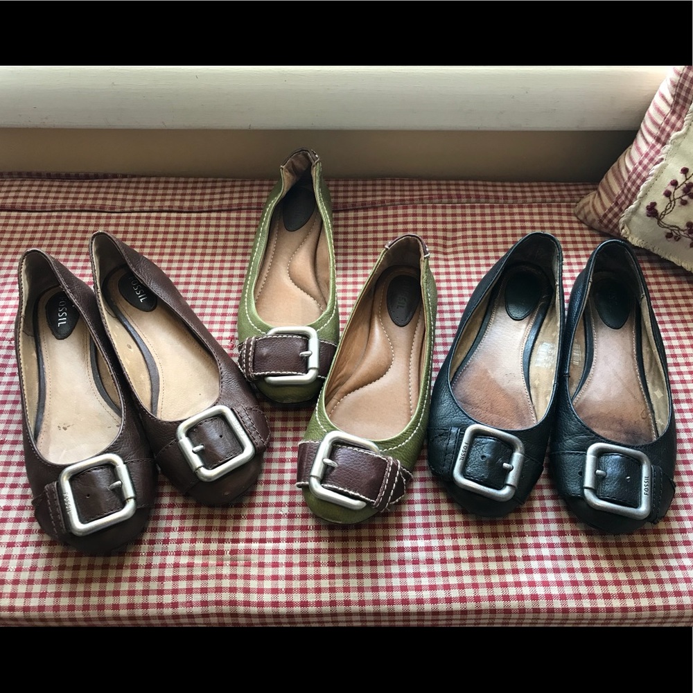 SOLD 🍁 Set of 3 Fossil flats